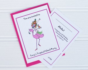Tropical invite artfully fanned