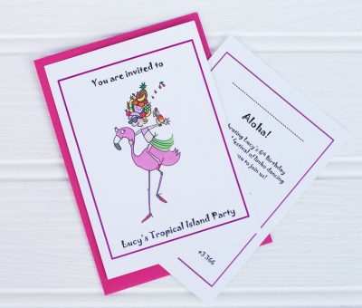 Tropical Island Party Invites